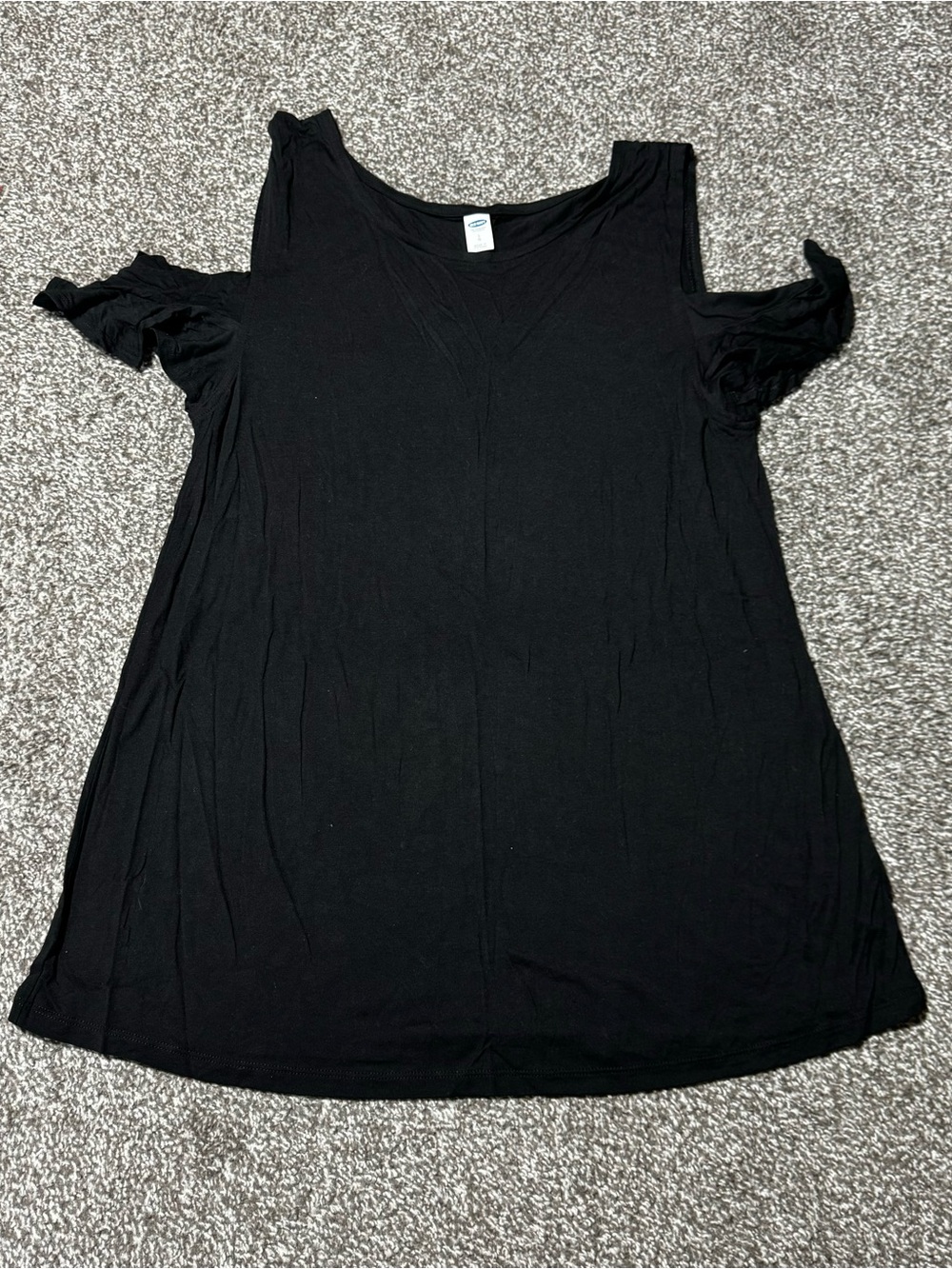 Old Navy Black Cold-Shoulder Tunic Top